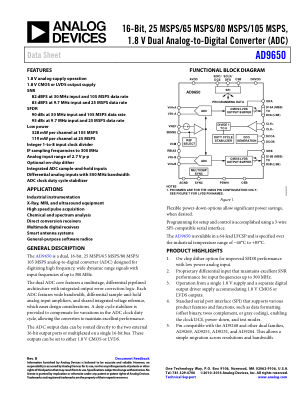AD9650 datasheet cover page