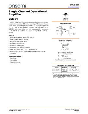 LM321 datasheet cover page