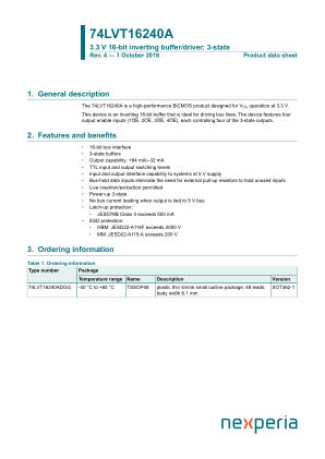 74LVT16240ADL datasheet cover page