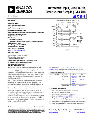 AD7381-4 数据手册首页