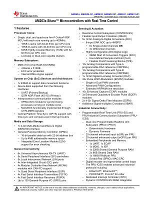 AM2634-Q1 数据手册首页