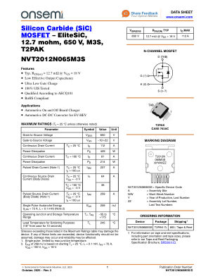 NVT2012N065M3S 数据手册首页