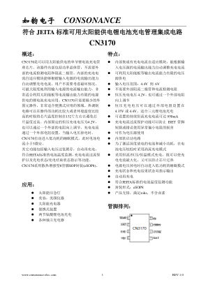 CN3170 数据手册首页