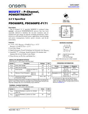 FDC608PZ datasheet cover page
