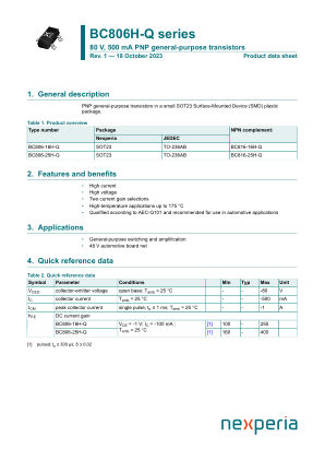 BC806-25H-QR datasheet cover page