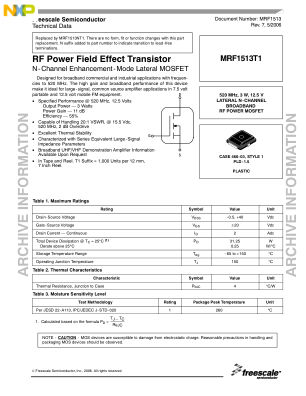 MRF1513 数据手册首页