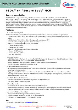 CYB0644ABZI-S2D44 datasheet cover page