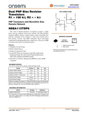 DTA115TD 数据手册首页