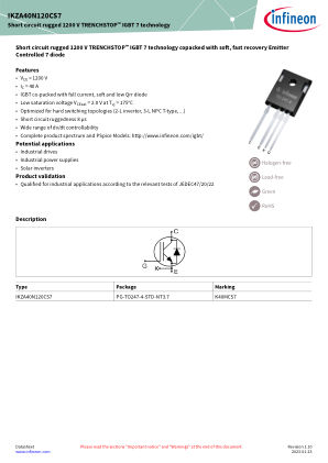 IKZA40N120CS7 datasheet cover page