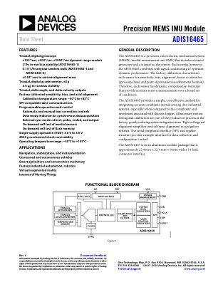 ADIS16465 数据手册首页