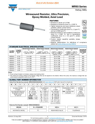 MR93 datasheet cover page