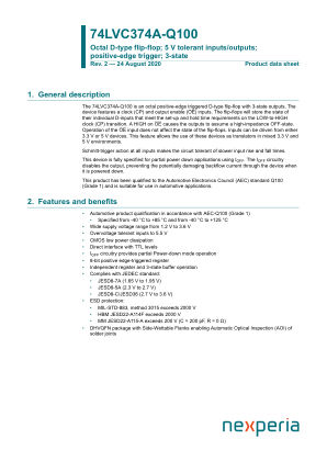 74LVC374ABQ-Q100115 datasheet cover page