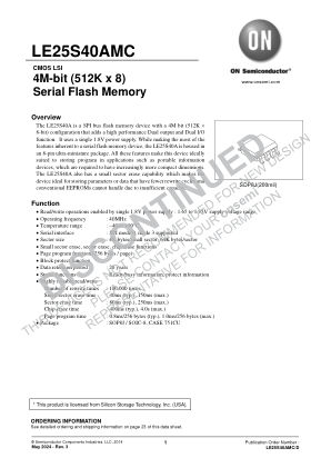 LE25S40AMC 数据手册首页