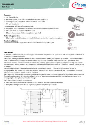 TLD6099-2ES datasheet cover page