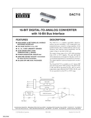 DAC715 数据手册首页