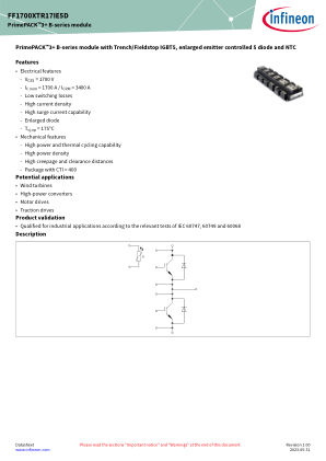 FF1700XTR17IE5D datasheet cover page