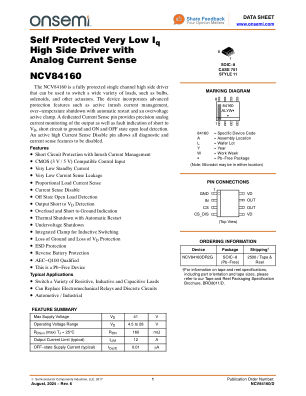 NCV84160 datasheet cover page