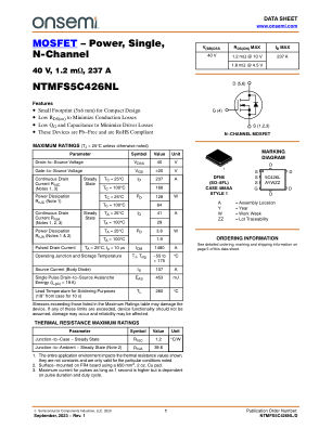 NTMFS5C426NL 数据手册首页