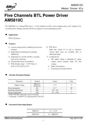 AM5810C 数据手册首页
