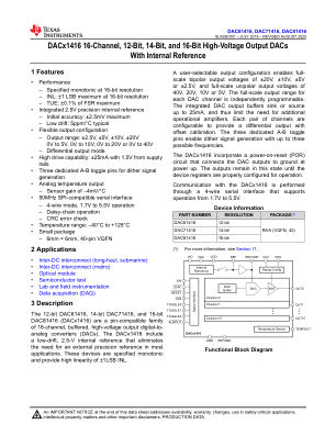 DAC81416 datasheet cover page