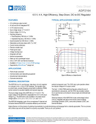 ADP2164 datasheet cover page