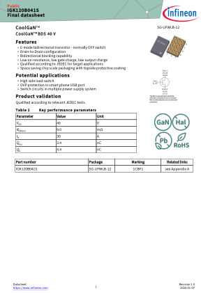 IGK120B041S datasheet cover page