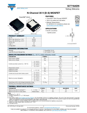 SI7716ADN 数据手册首页