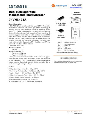 74VHC123A datasheet cover page