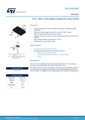 ACS108-8SP datasheet cover page