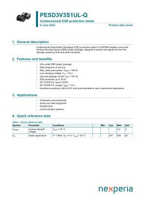 PESD3V3S1UL-QYL datasheet cover page