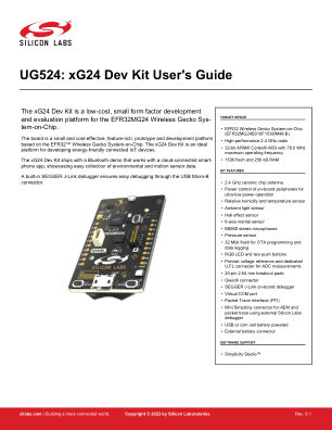 XG24-DK2601B datasheet cover page