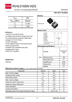 RV4L016SNHZG datasheet cover page