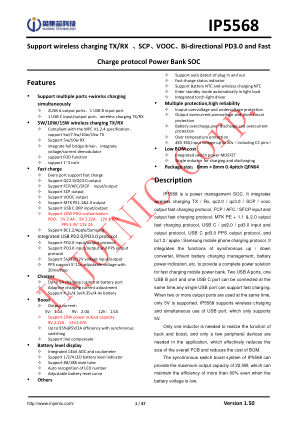 IP5568 datasheet cover page