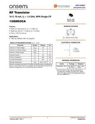 15GN03CA 数据手册首页