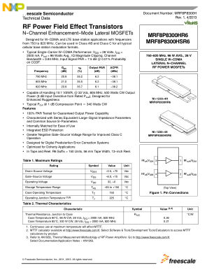 MRF8P8300H 数据手册首页