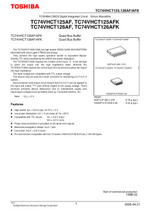 TC74VHCT126AF 数据手册首页