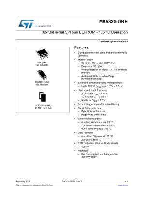 M95320-DRE datasheet cover page