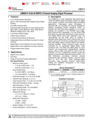 LM98519 datasheet cover page
