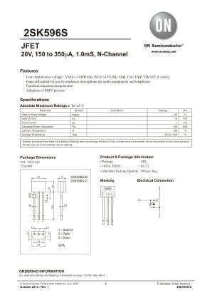 2SK596S datasheet cover page