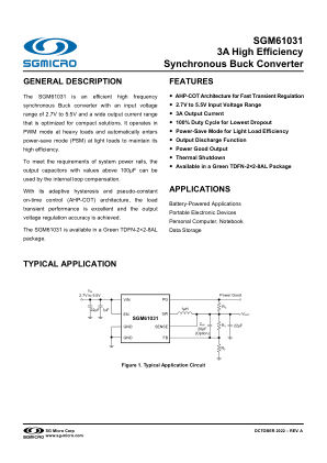 SGM61031 datasheet cover page