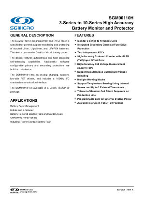 SGM90110H datasheet cover page