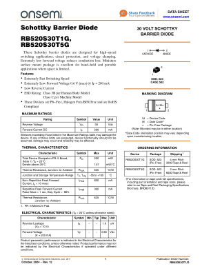 RB520S30T1 数据手册首页