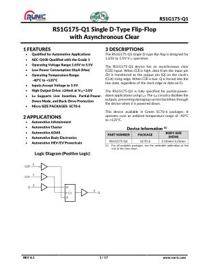 RS1G175-Q1 datasheet cover page