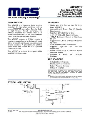 MP6907 datasheet cover page