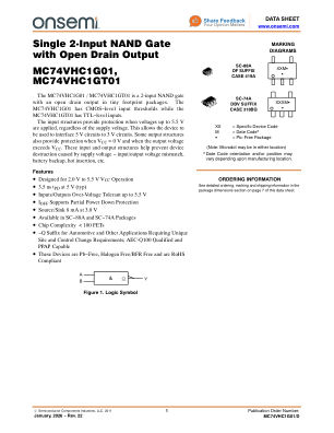 MC74VHC1G01 数据手册首页