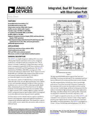 AD9371 datasheet cover page