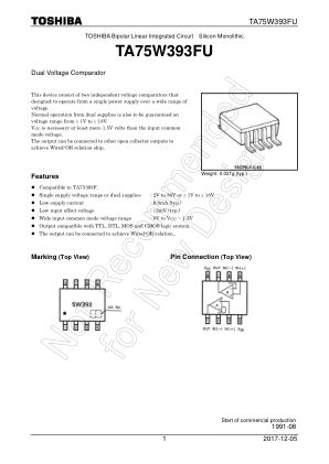 TA75W393FU datasheet cover page