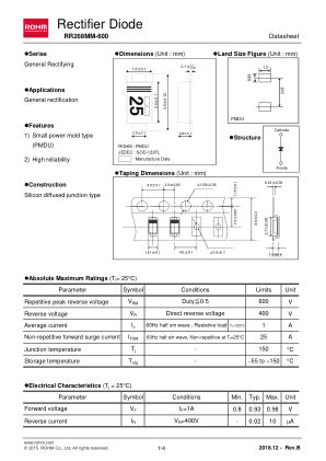 RR268MM-600 datasheet cover page