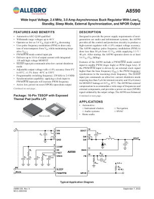 A8590 datasheet cover page