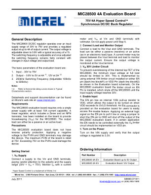 MIC28500-2A-EV datasheet cover page